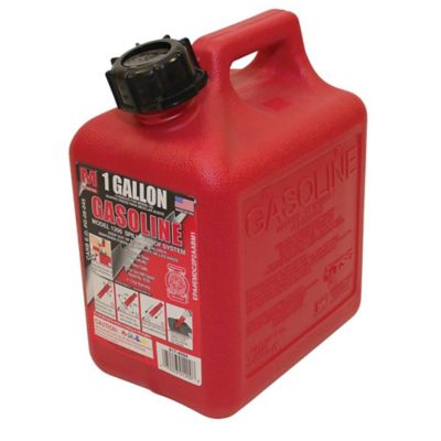 Image showing  Plastic Gasoline Fuel Can for CARB Approved Lawn Mowers, 1 gal.