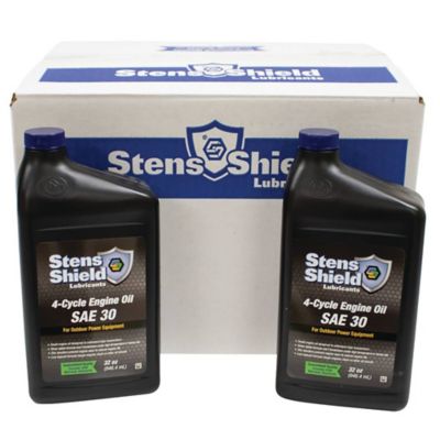 Stens 4-Cycle SAE30 Engine Oil for Universal Products, 32 oz., 12 pk.
