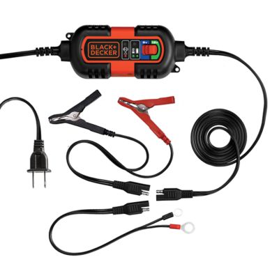 Image showing  6V/12V Fully Automatic Battery Charger/Maintainer with Cable Clamps and O-Ring Terminals
