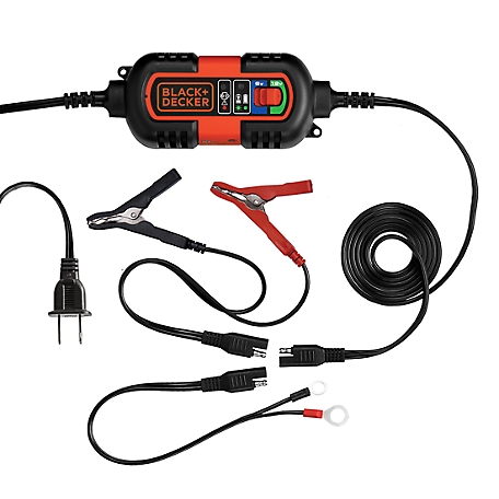  BLACK+DECKER BM3B Fully Automatic 6V/12V Battery Charger/Maintainer  with Cable Clamps and O-Ring Terminals : Automotive
