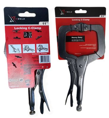 Image showing  11 in. Locking C-Clamp Pliers, Swivel Pads