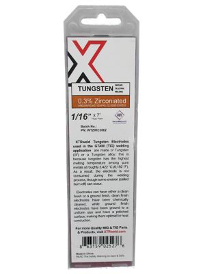 XTRweld 5/32 in. x 7 in. 0.3% Zirconiated Tungsten Electrodes, 10-Pack