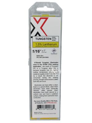 XTRweld 1/16 in. x 7 in. 1.5% Lanthanated Tungsten Electrode, 10-Pack