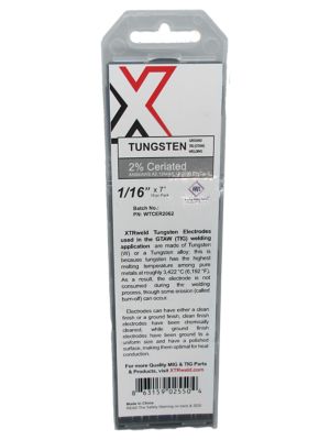 XTRweld 0.020 in x 7 in 2% Ceriated Tungsten Electrode, 10-Pack