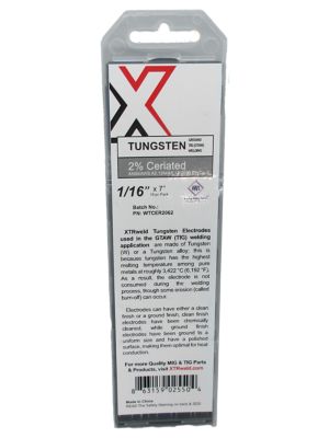 XTRweld 1/16 in. x 7 in. 2% Ceriated Tungsten Electrode, 10 pk.