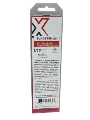 XTRweld 0.040 in x 7 in 2% Thoriated Tungsten Electrode, 10-Pack