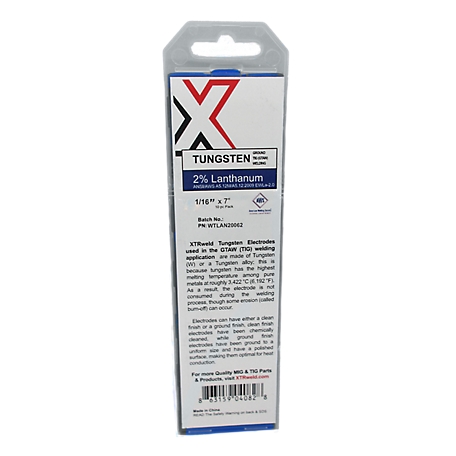 XTRweld 3/32 in. x 7 in. 2.0% Lanthanated Tungsten Electrode, 10-Pack