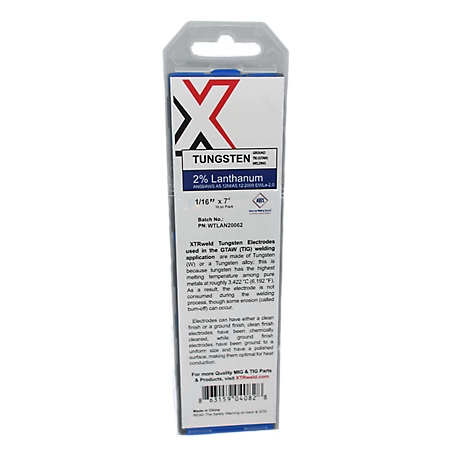 XTRweld 1/8 in. x 7 in. 2.0% Lanthanated Tungsten Electrode, 10-Pack