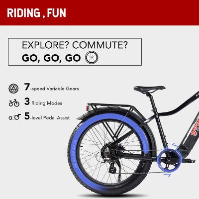 Image showing  Unisex 7-Speed E-Scout Off-Road E-Bike, Black