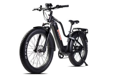 Image showing  Unisex 7-Speed E-Explorer Single Battery Off-Road E-Bike, Size M, Black