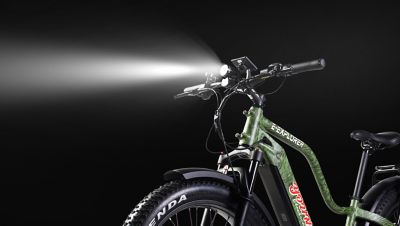 Image showing  Unisex 7-Speed E-Explorer Single Battery Off-Road E-Bike, Size M, Black