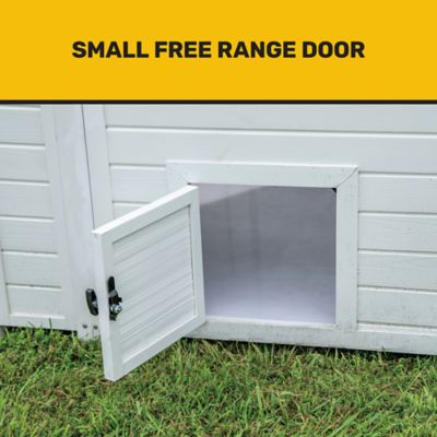 Image showing  Free Range Chicken Coop, 18 Chicken Capacity, White/Blue