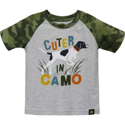 John Deere Toddler Boys' Short Sleeve Tee Cuter In Camo