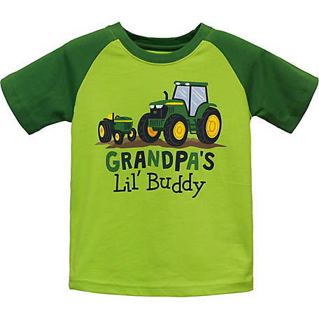 John Deere Toddler Grandpa's Lil' Buddy Short Sleeve T-Shirt, Green