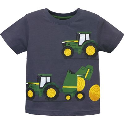 John Deere Toddler Boys' Short Sleeve Tee Tractor Hay