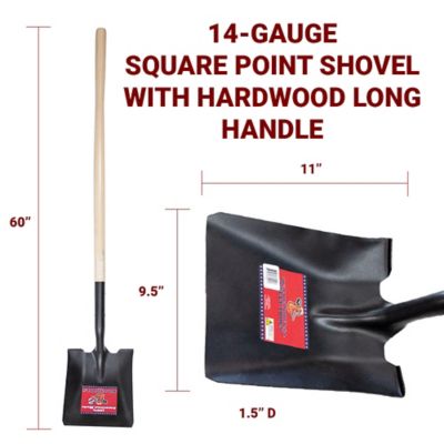 Image showing  49 in. Hardwood Handle Square Point Shovel