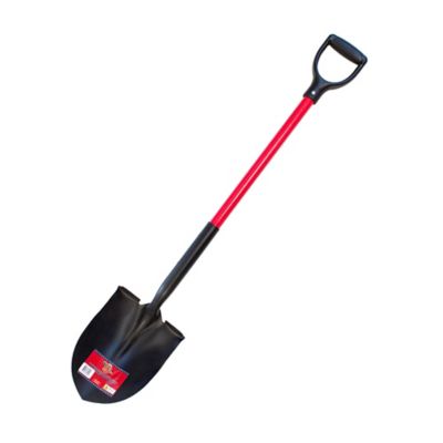 Bully Tools 14-Gauge Round Point Shovel with Fiberglass Handle and Poly D-Grip