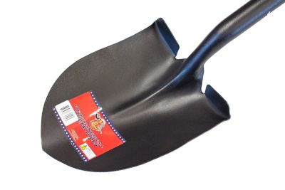 Bully Tools 14-Gauge Round Point Shovel With Long Fiberglass Handle ...