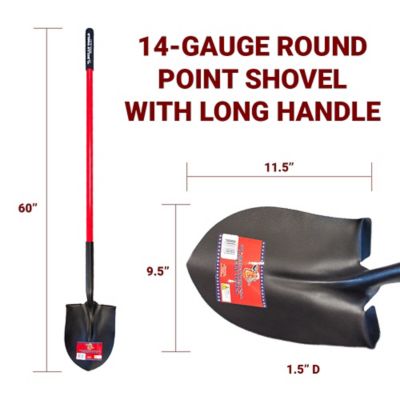 Image showing  45.5 in. Fiberglass Handle Round Point Shovel