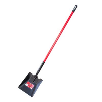 Bully Tools 14-Gauge Square Point Shovel with Long Fiberglass Handle, 62525