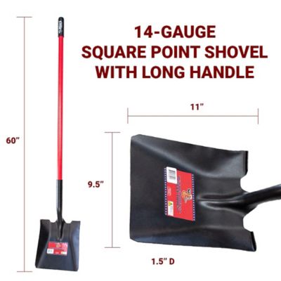 Image showing  48 in. Fiberglass Handle Square Point Shovel