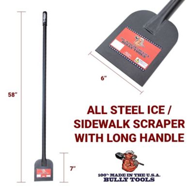Image showing  58 in. All Steel Ice/Sidewalk Scraper with Long Handle