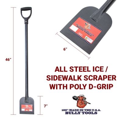 Image showing  46 in. All Steel Ice/Sidewalk Scraper with Poly D-Grip