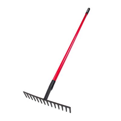 Bully Tools 14-Tine Level Head Rake with Fiberglass Handle - 66 in., 92301