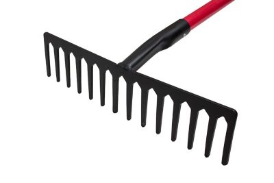 Image showing  16 in. Steel 14-Tine Level Head Rake with Fiberglass Handle, 58 in.