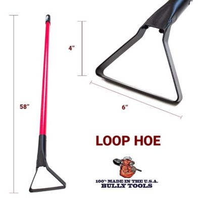 Image showing 5 th Bully Tools 6 in. Loop Hoe with Long Fiberglass Handle