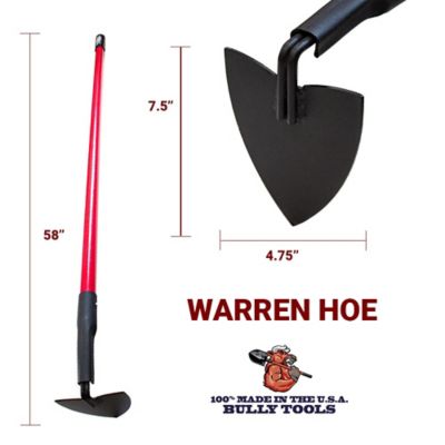 Image showing 6 th Bully Tools 4.7 in. Warren Hoe with Long Fiberglass Handle