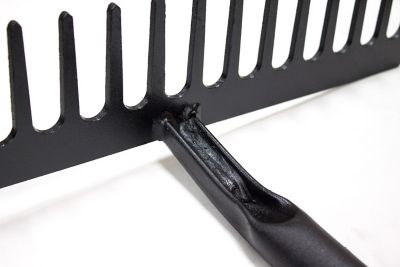 Image showing  18 in. Steel Stone Rake with Long Fiberglass Handle