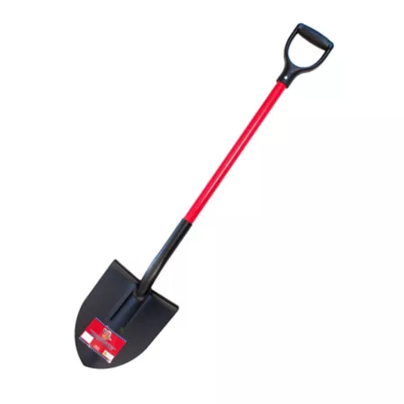 Bully Tools 12 Gauge Round Shovel with Fiberglass Shaft and Poly D Handle 92510 Shovels & Digging Tools