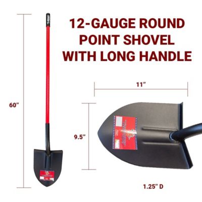 Image showing 5 th Bully Tools 48.5 in. Fiberglass Handle Round Point Shovel