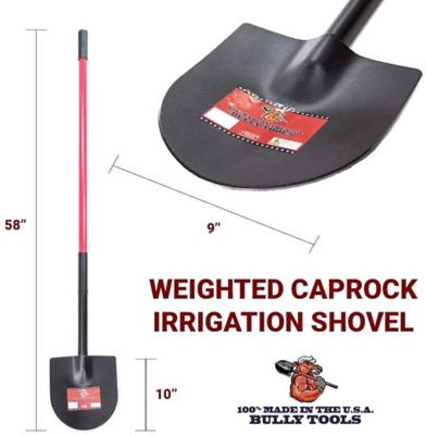 Image showing  48.5 in. Fiberglass Handle Weighted Caprock Irrigation Shovel
