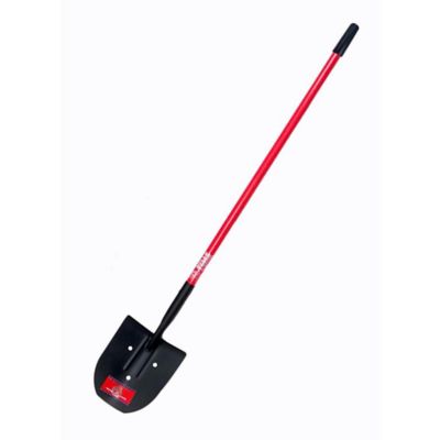Bully Tools 14-Gauge Rice Shovel with Long Fiberglass Handle, 92704