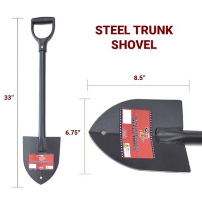 Image showing 6 th Bully Tools 24.25 in. Steel Handle Trunk Shovel with Poly D-Grip