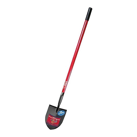 Bully Tools 12-Gauge Irrigation Shovel with Long Fiberglass Handle, 92716
