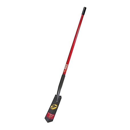 Bully Tools 14-Gauge 3 in. Trenching Shovel with Long Fiberglass Handle, 92719