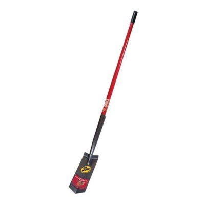 Bully Tools 14-Gauge 4 in. Trenching Shovel with Long Fiberglass Handle, 92720