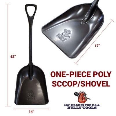 Image showing  42 in. Poly D-Grip Handle Black Scoop/Shovel