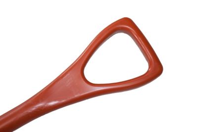 Image showing  42 in. Poly D-Grip Handle Rust-Colored Scoop/Shovel