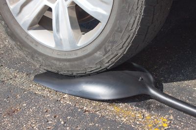 Image showing  42 in. Poly D-Grip Handle Rust-Colored Scoop/Shovel