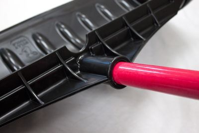 Image showing 5 th Bully Tools 27 in. Poly Snow Pusher with Fiberglass Handle and Poly D-Grip, 92813