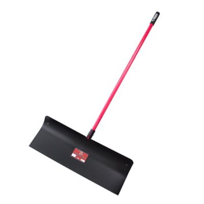Bully Tools 30 in. Steel Snow Pusher with Long Fiberglass Handle, 92818