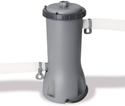 Image showing  16 in. x 10 ft. x 42 in. Power Steel Oval Frame Swimming Pool Set with Pump, Ladder and Cover