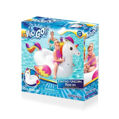 Image showing  H2OGO! Fantasy Unicorn Kids Ride-On Pool Float