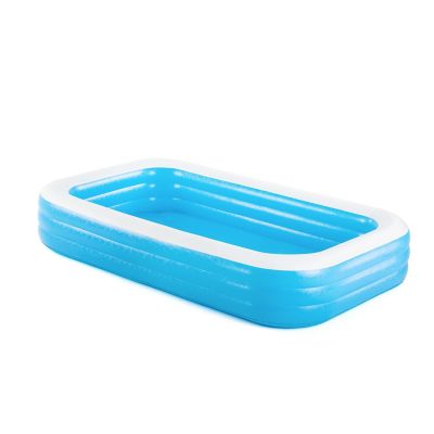 Bestway H2OGO! Rectangular 10 ft. Inflatable Family Pool, Blue, 54009E