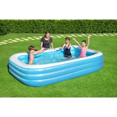Image showing  H2OGO! Rectangular 10 ft. Inflatable Family Pool, Blue, 54009E