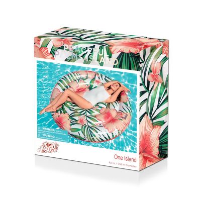 Image showing  H2OGO! 62 in. Peaceful Palms Inflatable Pool Float